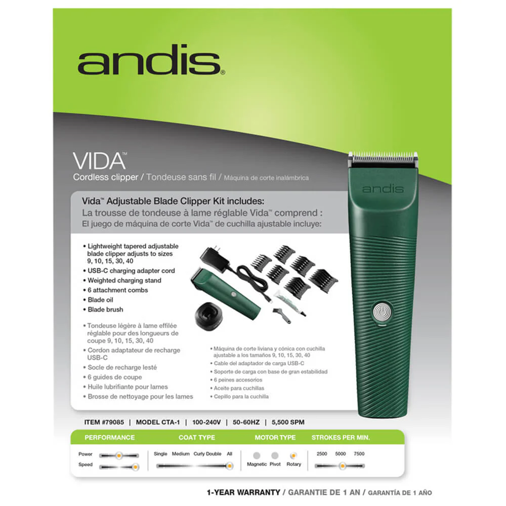 Vida Cordless Adjustable Blade Clipper - Image 3
