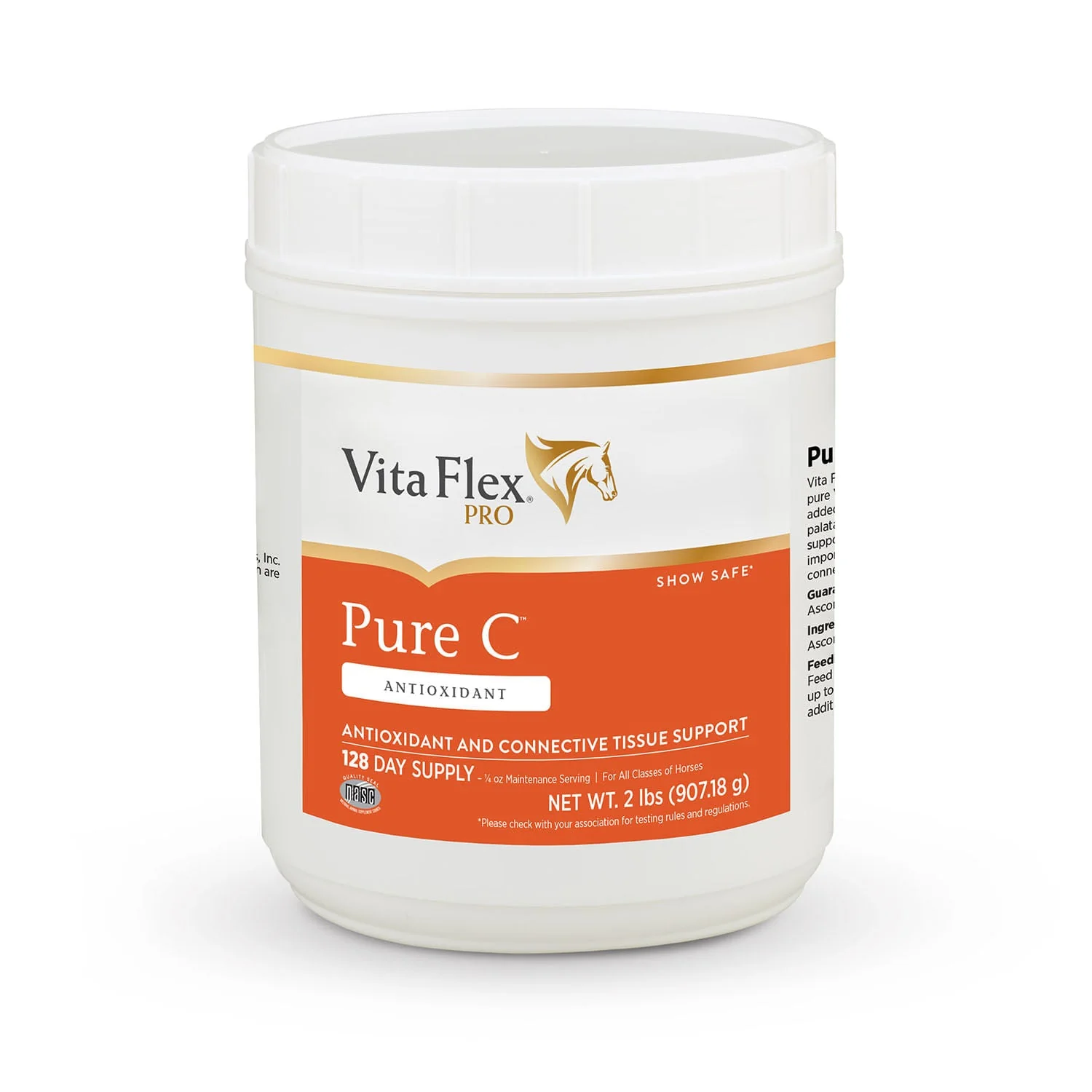 Vita Flex Pure C Premium Quality Vitamin C for Horses, 128 Day Supply - Image 1