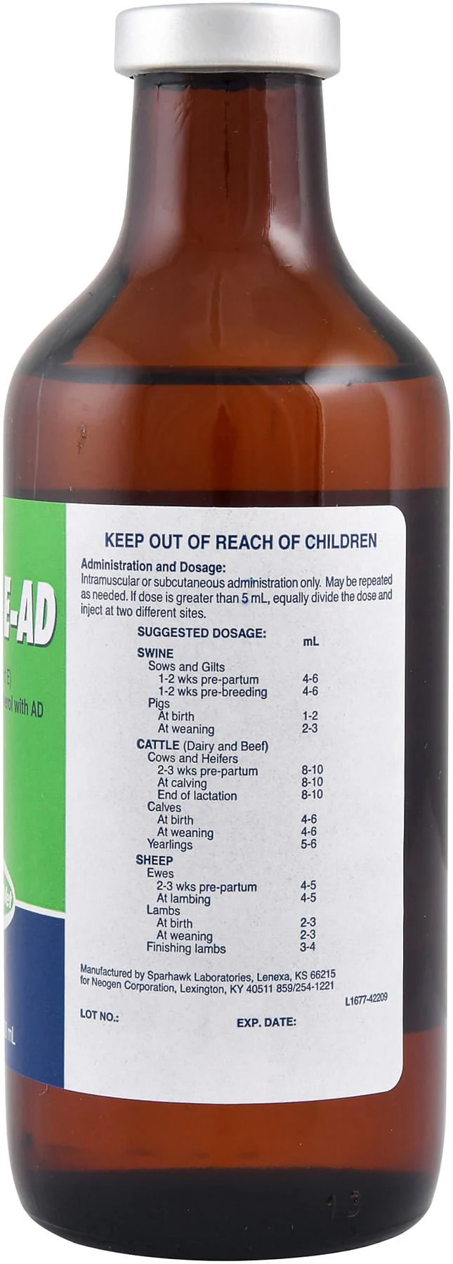 Injectable Vitamin E, A, D-300 for Beef & Dairy Cattle, 250 ml - Image 2