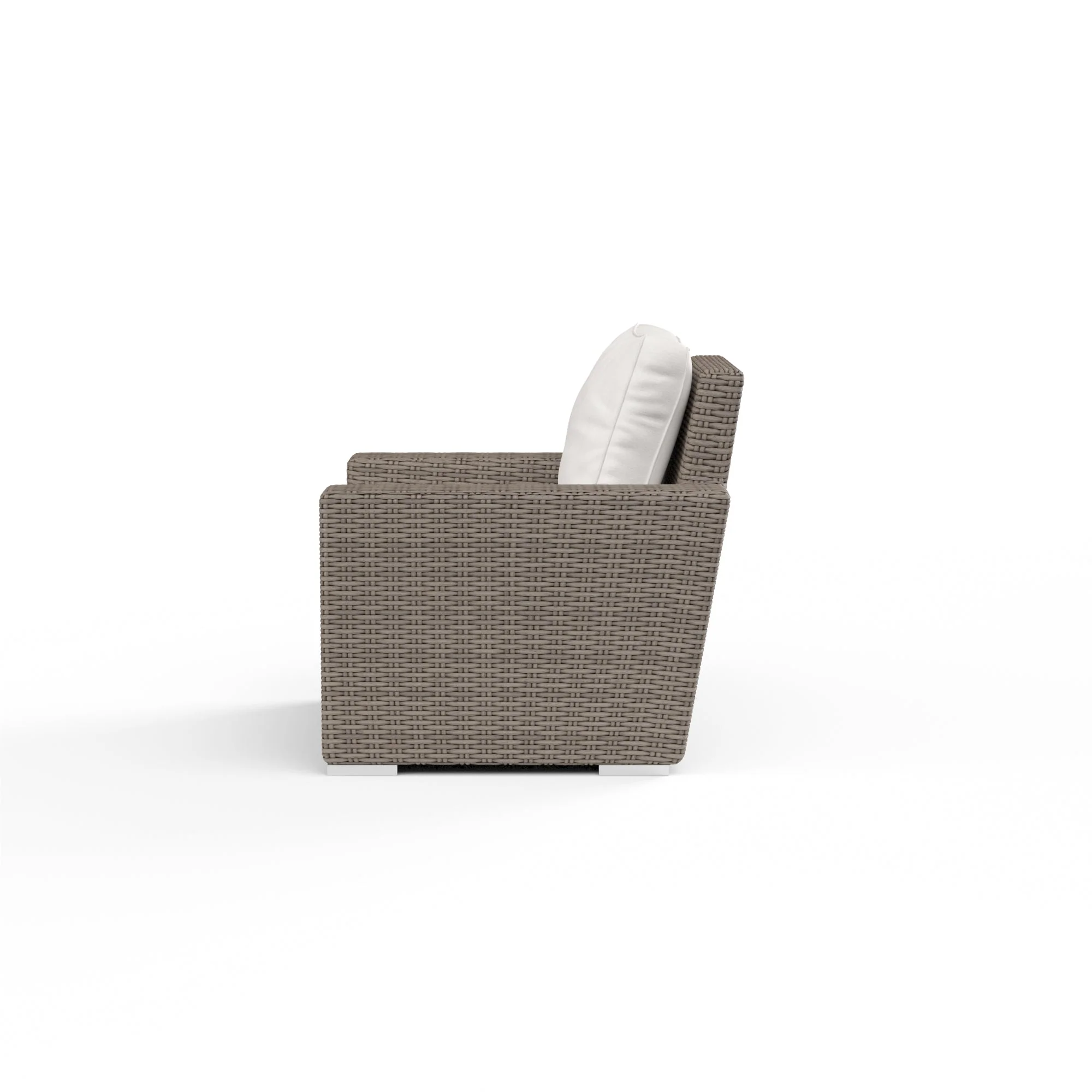 Coronado Club Chair in Canvas Flax w/ Self Welt - Image 3