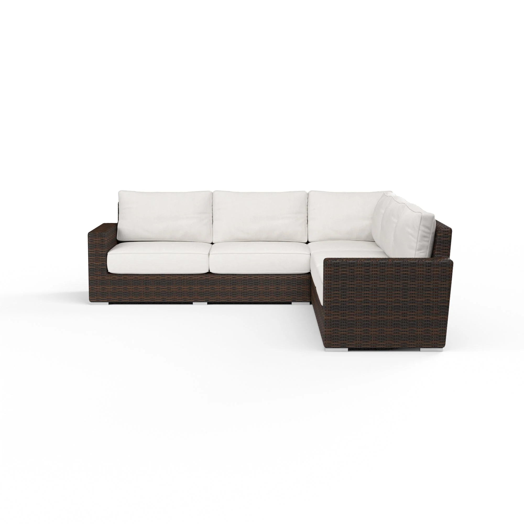 Montecito Sectional in Canvas Flax w/ Self Welt - Image 3