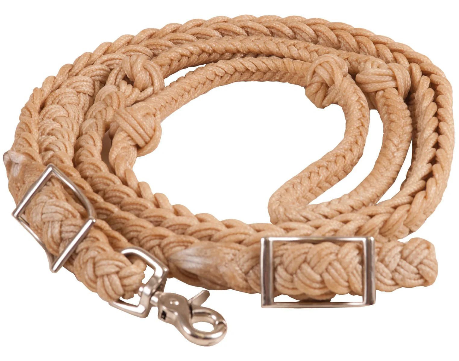 Waxed Knotted Barrel Rein - Image 1