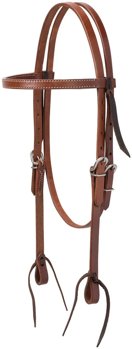 Weaver Turquoise Cross Skirting Leather Browband Horse Headstall - Image 2