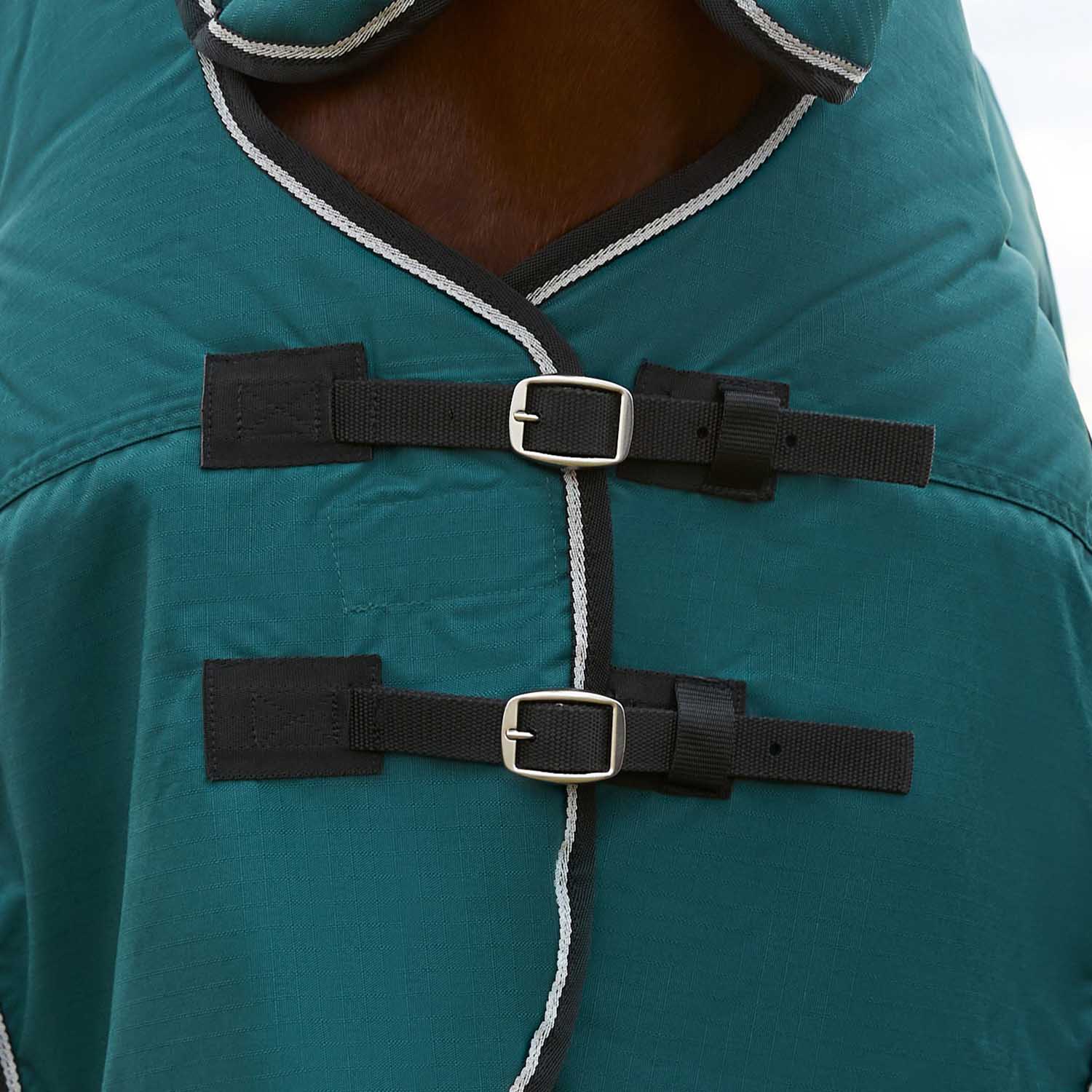 WeatherBeeta ComFiTec Classic Combo Neck Medium-Weight Turnout Blanket for Horses, 200g - Waterproof, Breathable & Durable - Image 2