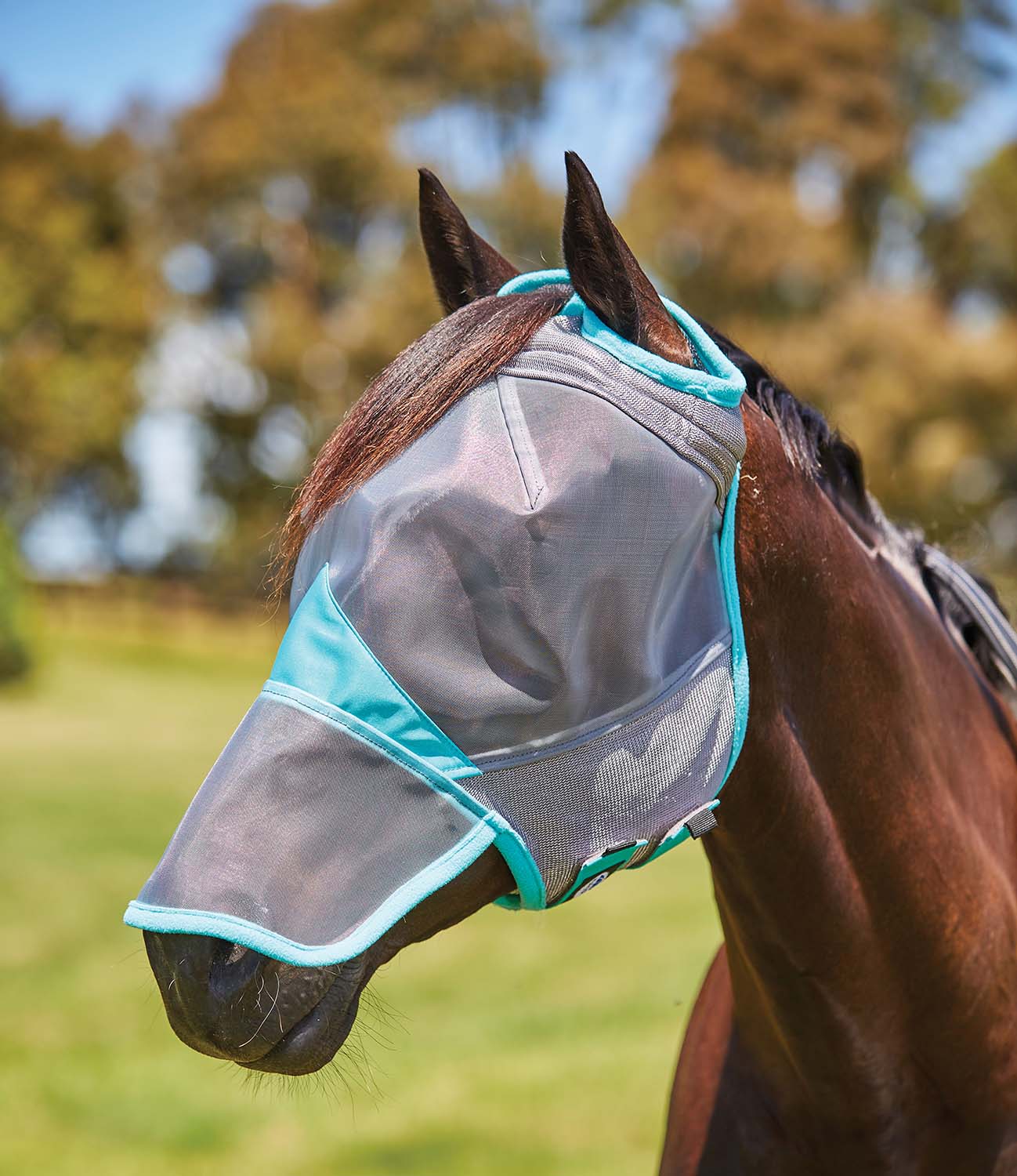 Weatherbeeta ComFITec Deluxe Fine Mesh Horse Fly Mask with Nose - Image 1
