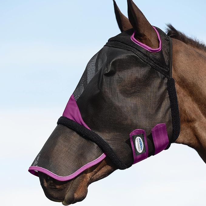 Weatherbeeta ComFITec Durable Mesh Horse Fly Mask with Nose - Image 1