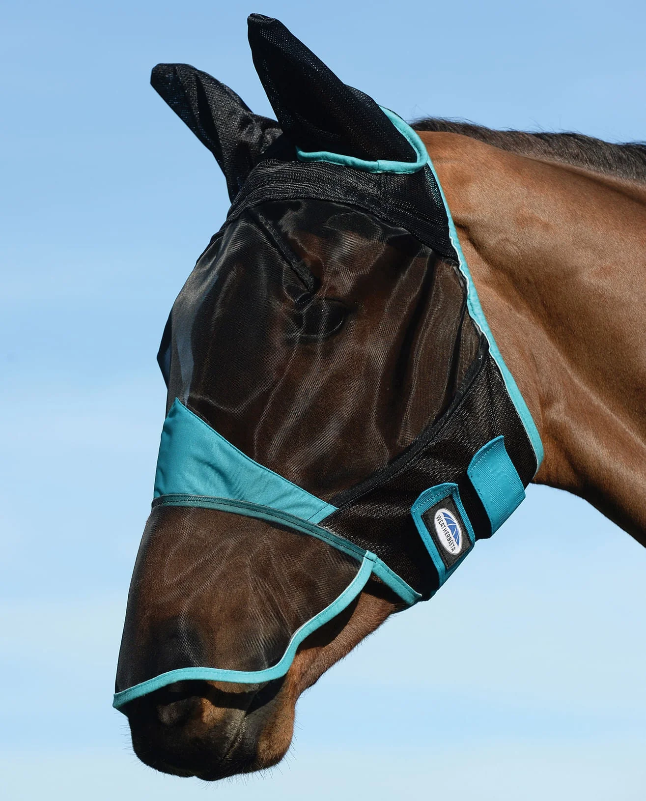 Weatherbeeta ComFITec Fine Mesh Horse Fly Mask with Ears and Nose - Image 1