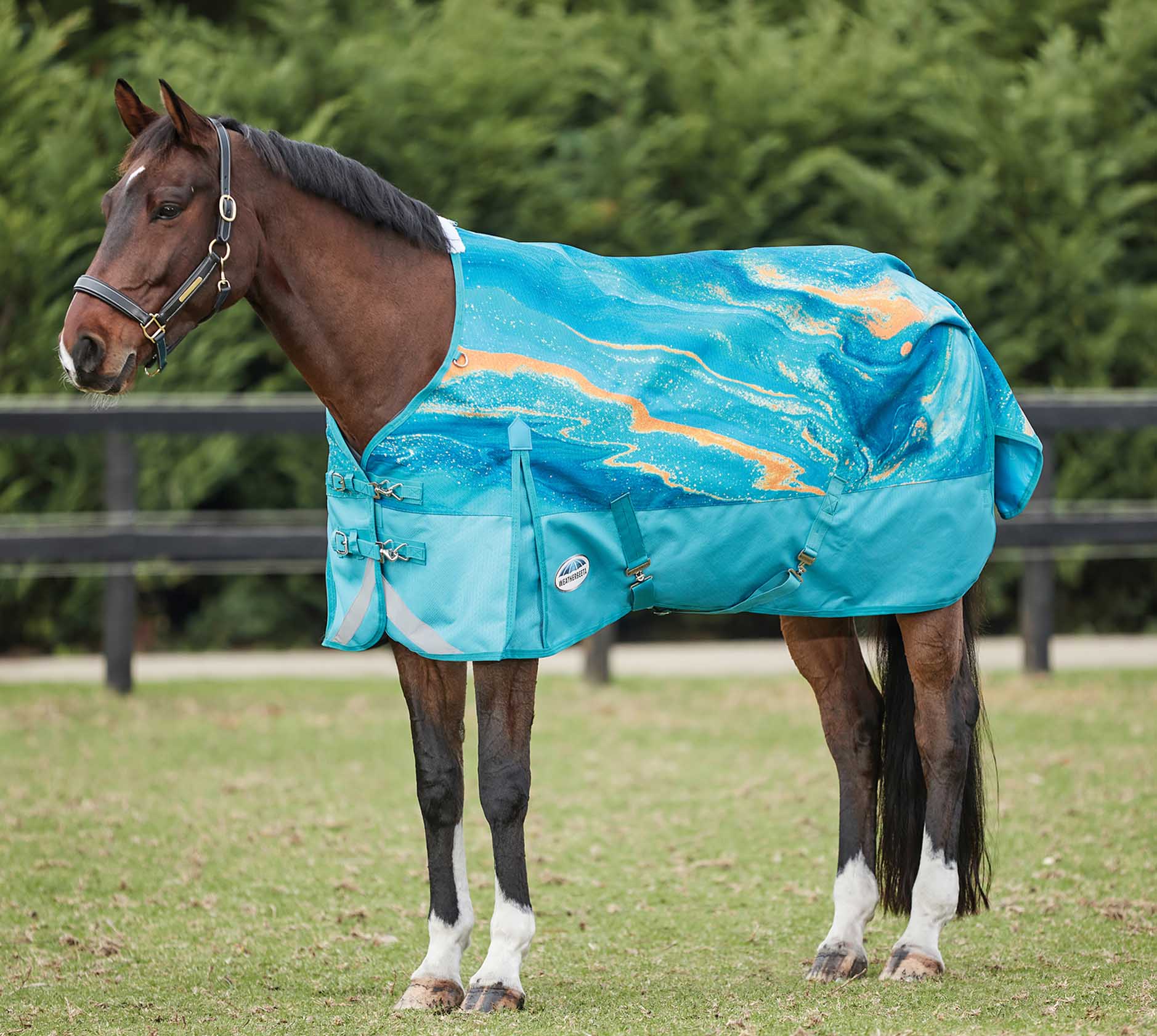 WeatherBeeta ComFITec Plus Dynamic II Standard Neck Horse Blanket – 1200D, 220g Medium Weight, Waterproof, Breathable
