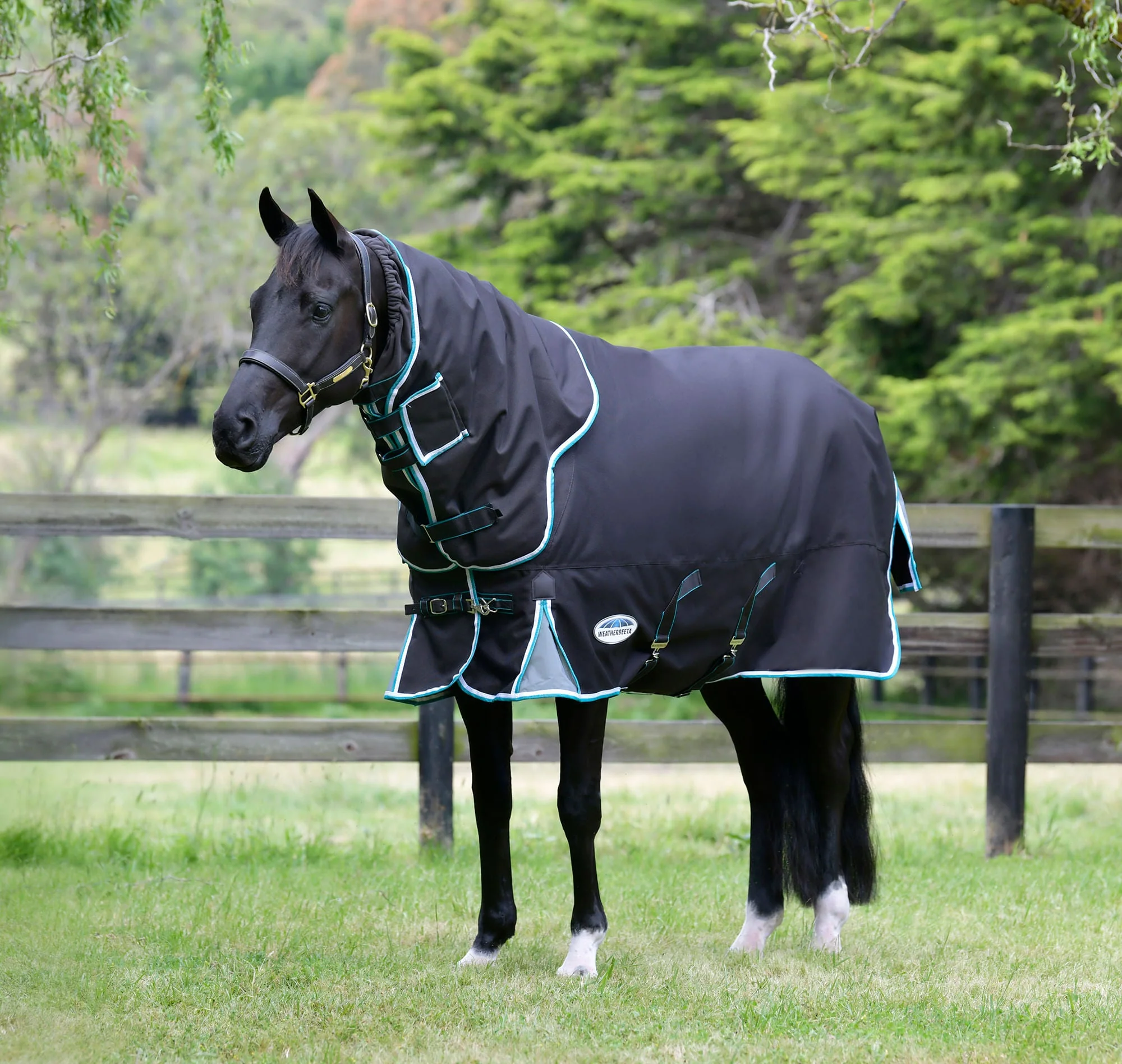 WeatherBeeta ComFITec Ultra Cozy III Detach-a-Neck Heavy Horse Blanket, 1800D, 360 Grams - Image 1