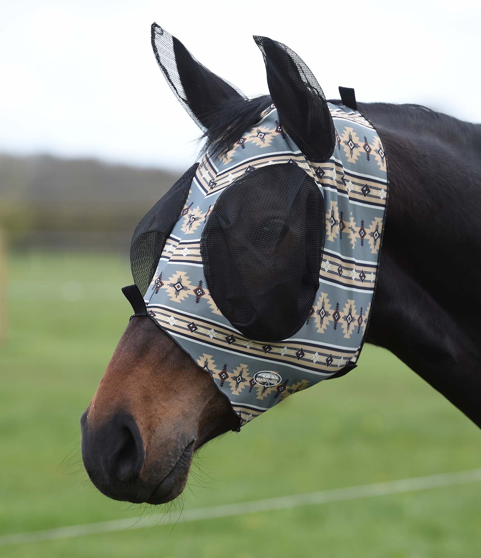Weatherbeeta Deluxe Stretch Bug Eye Saver Horse Fly Mask with Ears - Image 1