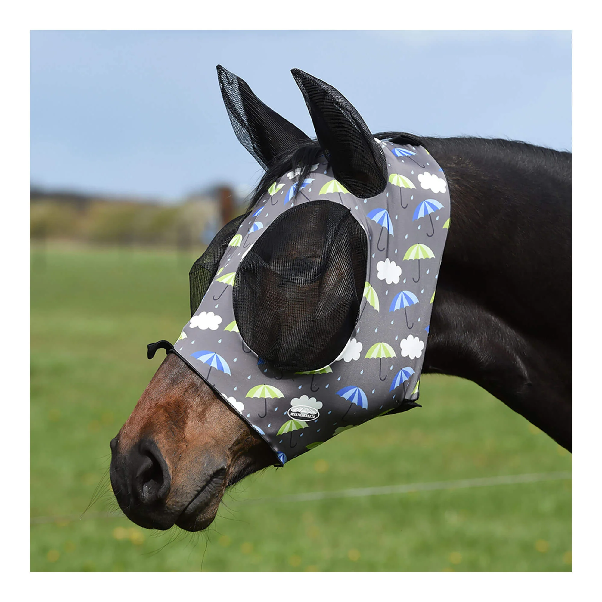 Weatherbeeta Stretch Bug Eye Saver Horse Fly Mask with Ears - Image 3