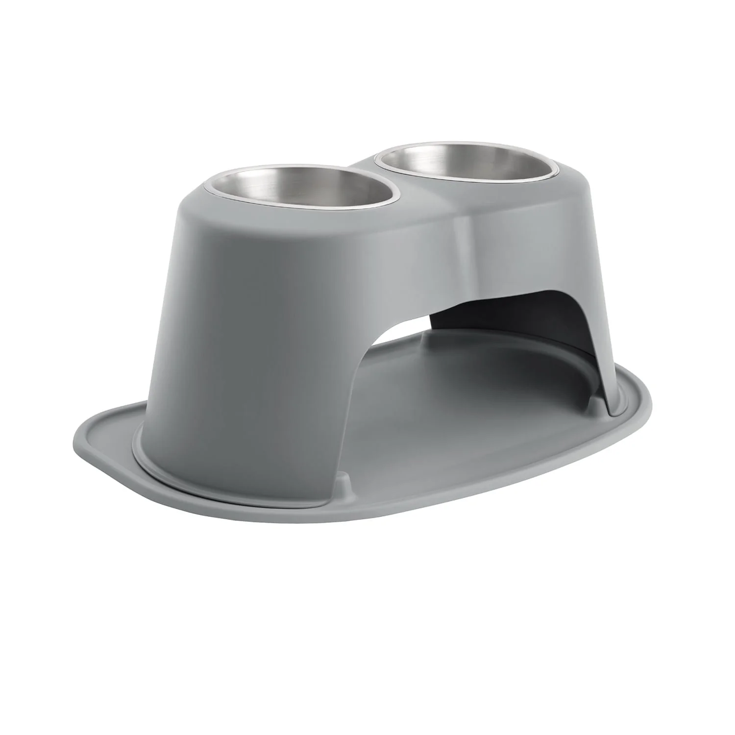 WeatherTech Double High Pet Feeding System, Stainless Steel - Image 3
