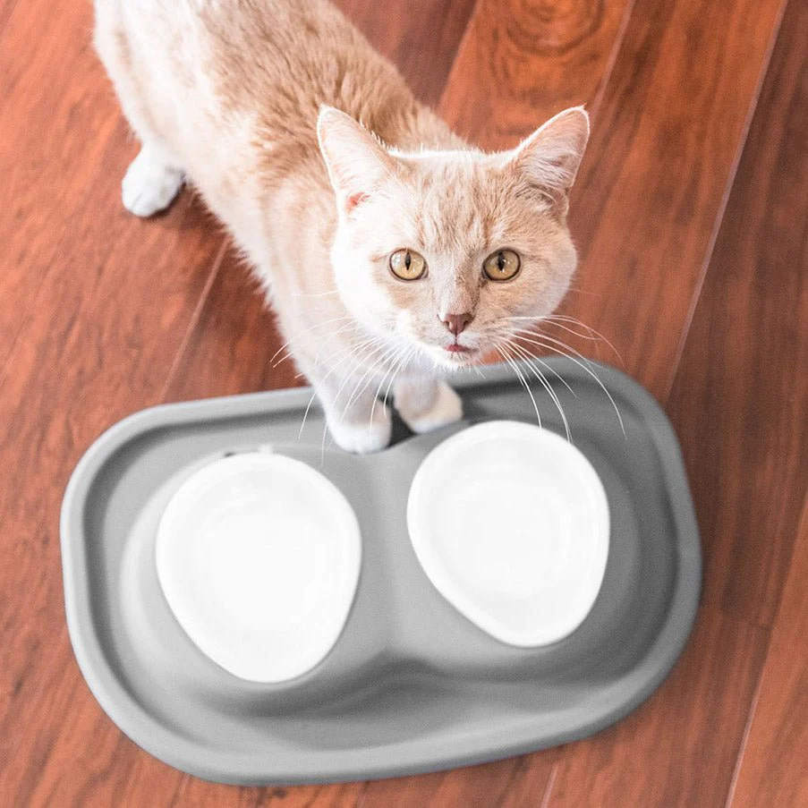 WeatherTech Double Low Pet Feeding System, Plastic Bowls - Image 2