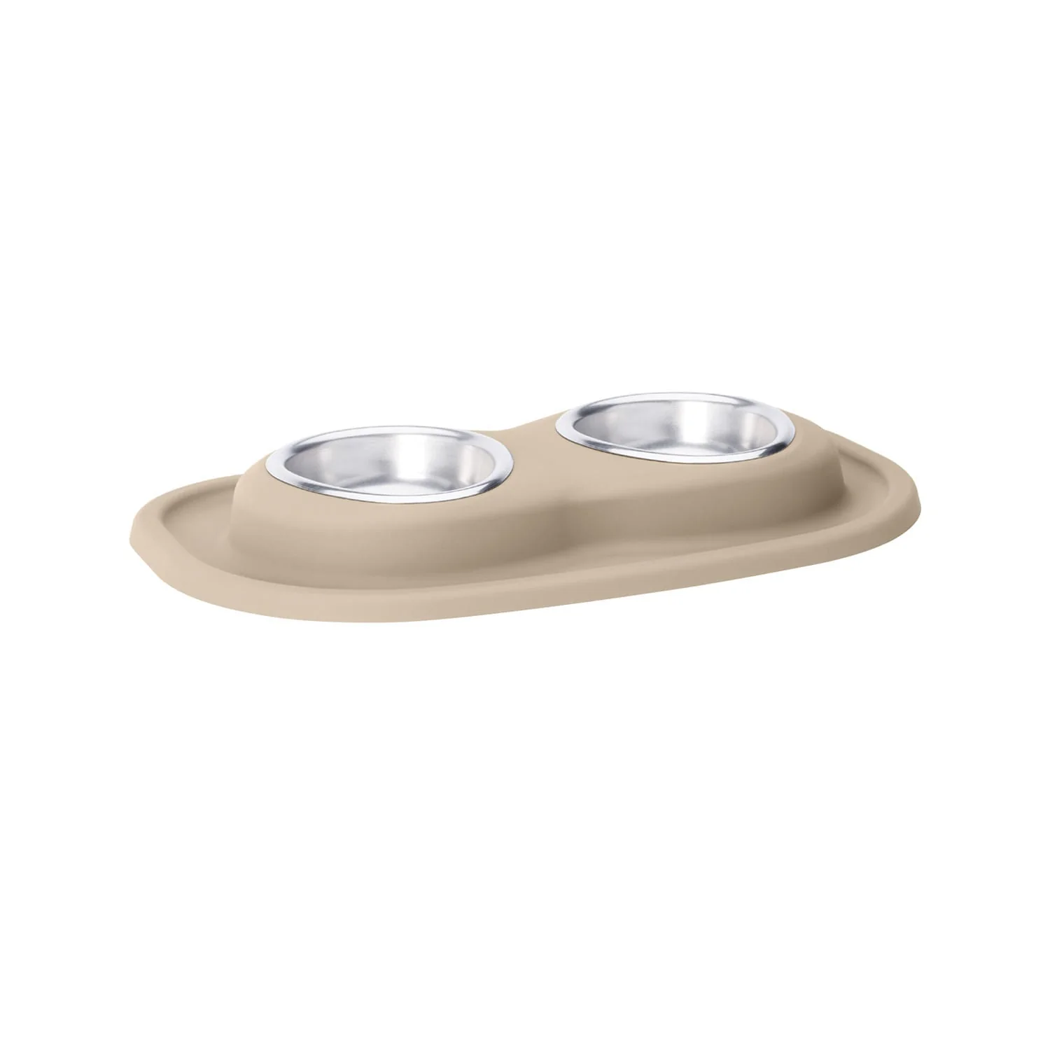 WeatherTech Double Low Pet Feeding System, Stainless Steel - Image 1