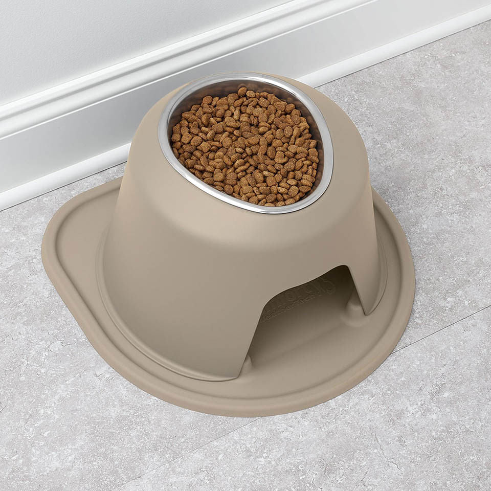 WeatherTech Single High Pet Feeding System, Stainless Steel - Image 1