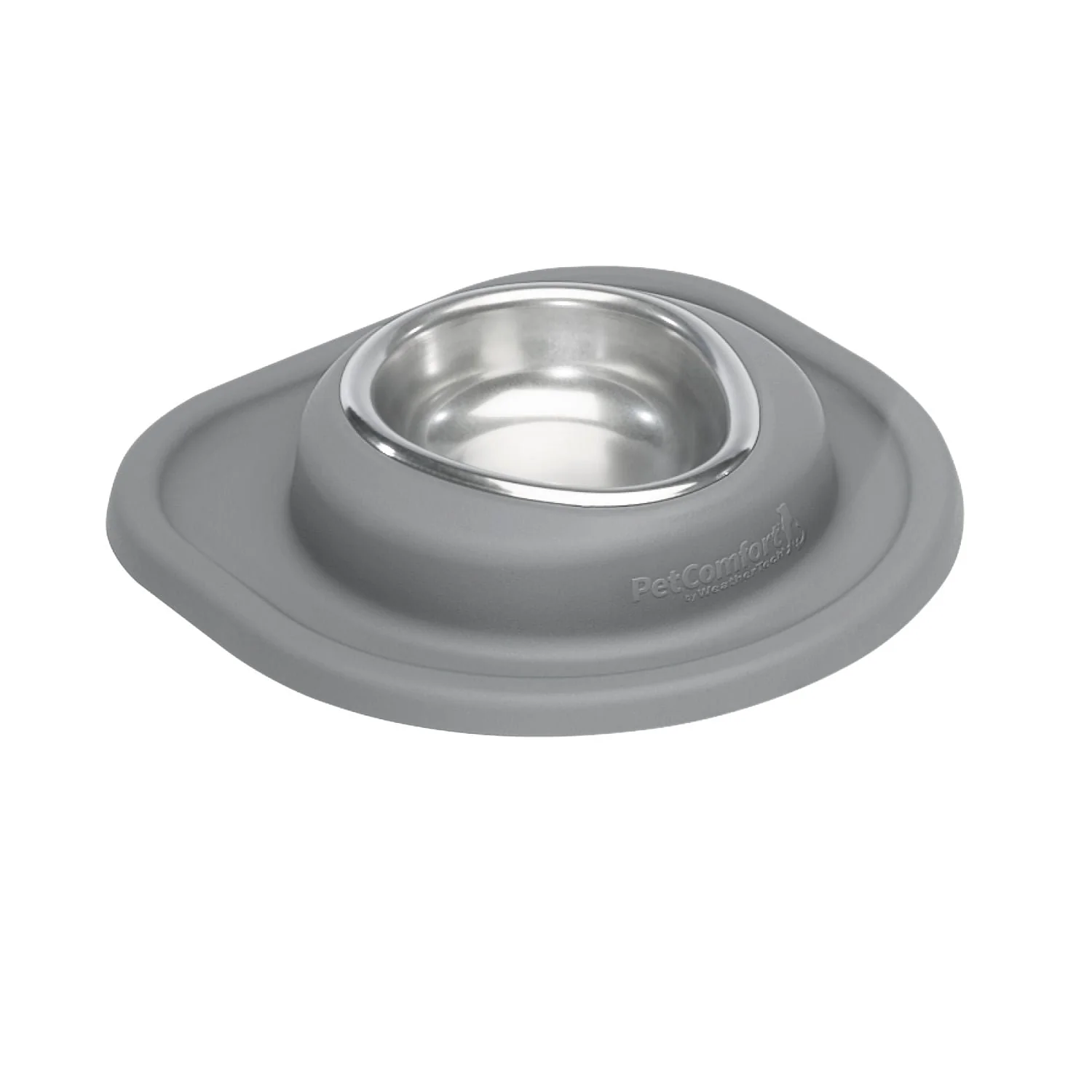 WeatherTech Single Low Pet Feeding System, Stainless Steel - Image 1
