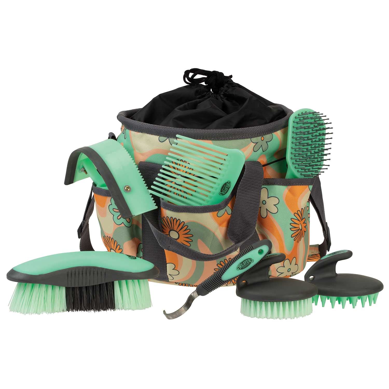 Weaver 7 Piece Patterned Horse Grooming Kit with Tote - Image 1