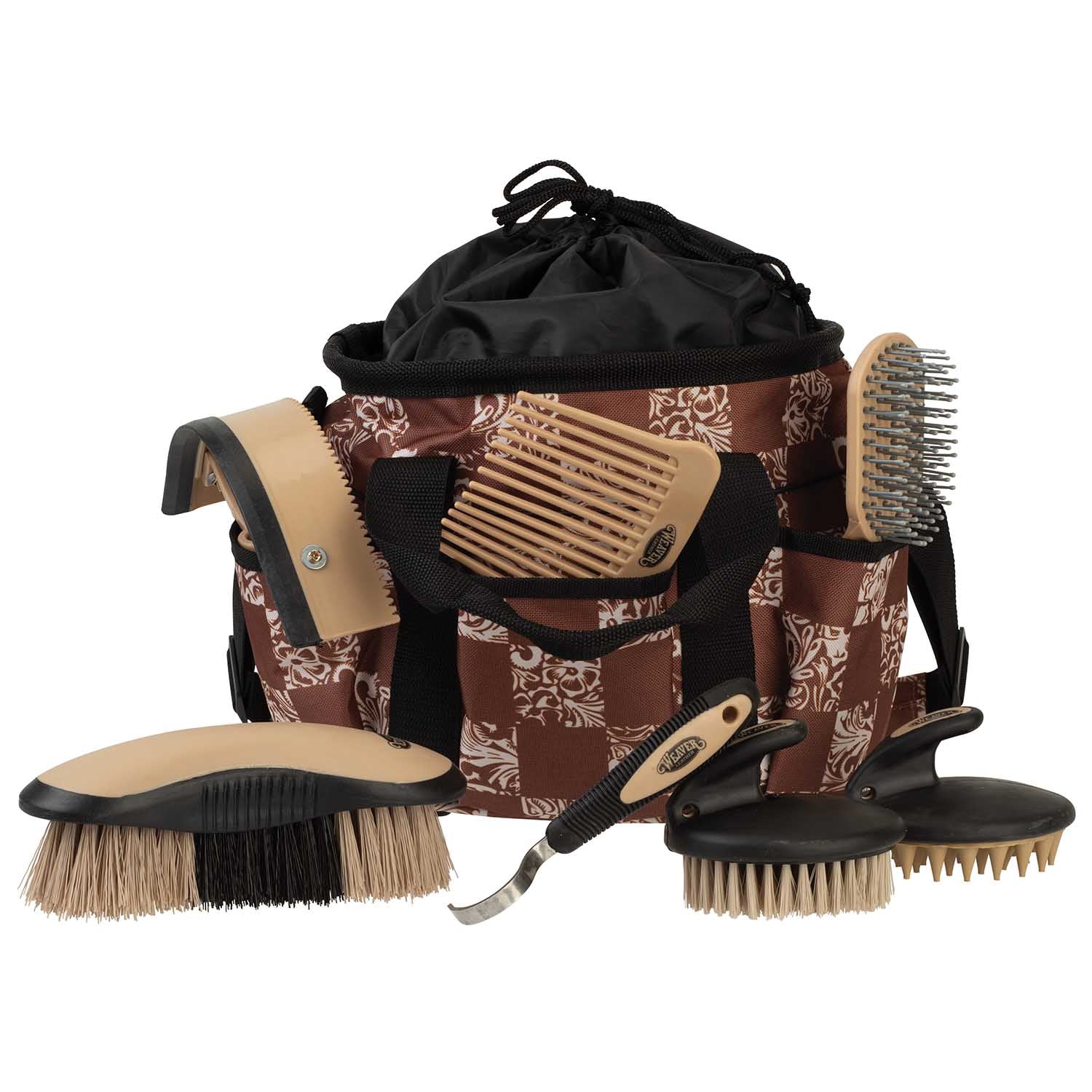 Weaver 7 Piece Patterned Horse Grooming Kit with Tote - Image 2