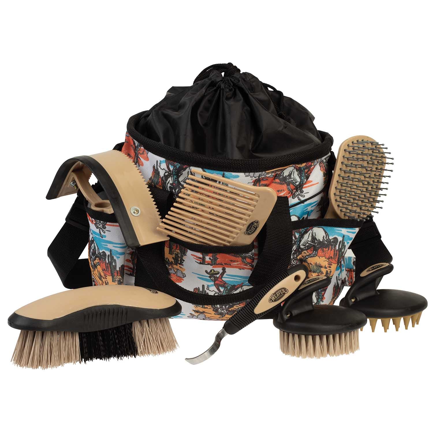 Weaver 7 Piece Patterned Horse Grooming Kit with Tote - Image 3