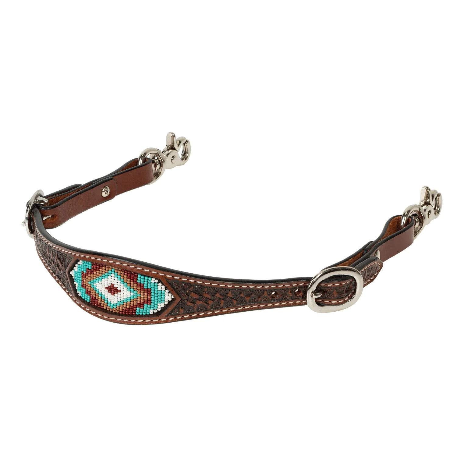 Weaver Beaded Leather Breast Collar Wither Strap for Horses - Image 1