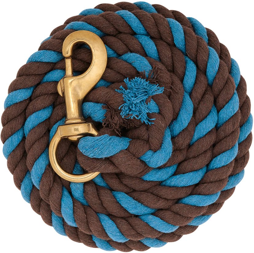Weaver Colored Cotton Lead Ropes with Solid Brass Bolt Snap, 10' L - Image 3