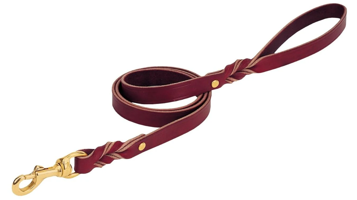 Weaver Heritage Twisted Latigo Leather Dog Leash, 3/4″ x 6′