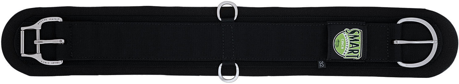 Weaver Neoprene Smart Cinches, Straight, Black - Image 1