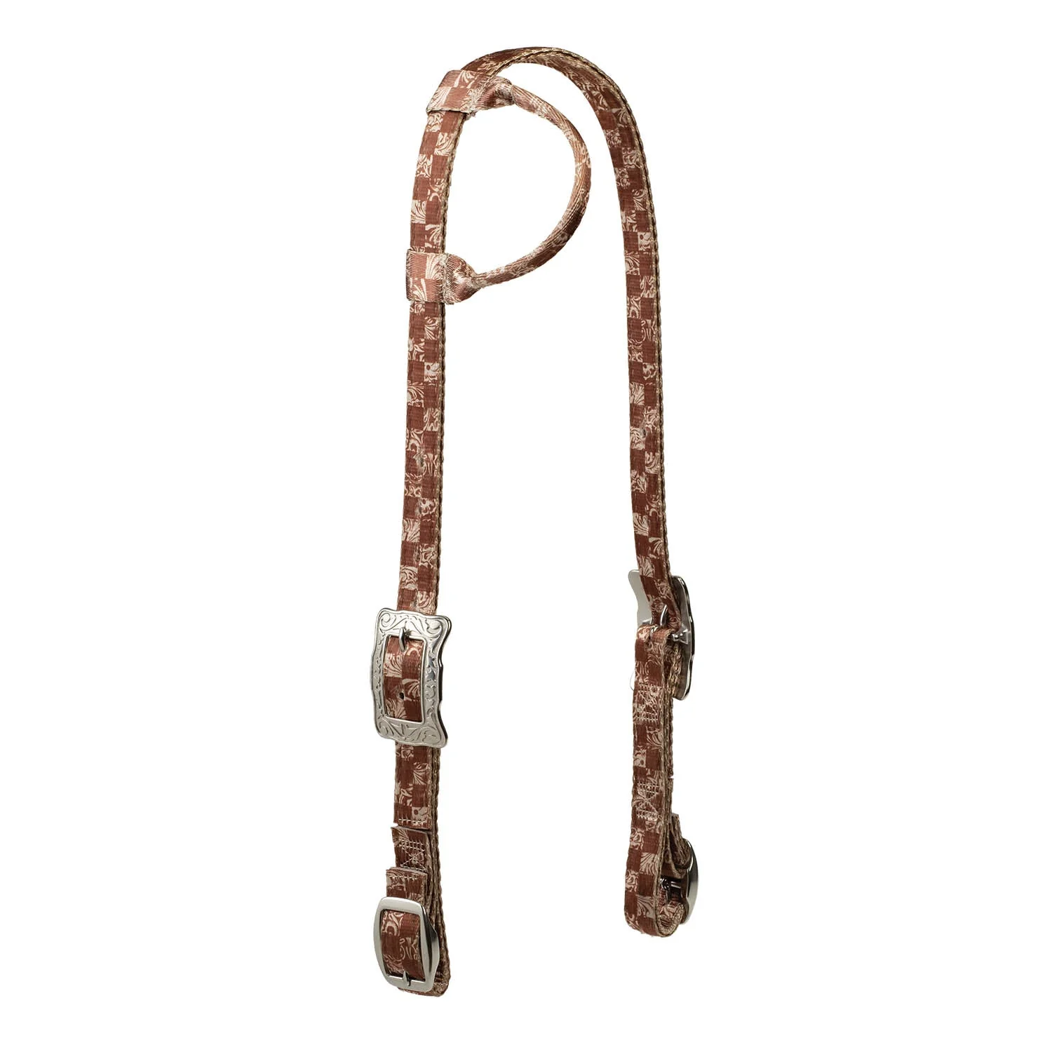 Weaver Patterned Nylon Sliding Ear Headstall for Horses - Image 3
