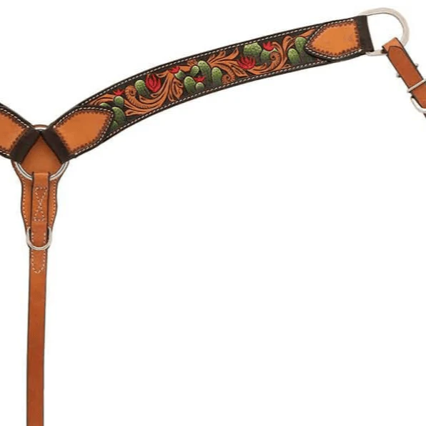 Weaver Turquoise Cross Cactus Contoured Breast Collar - Image 3