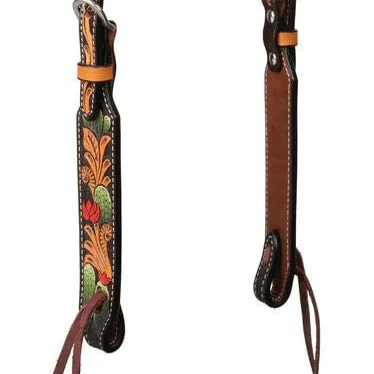 Weaver Turquoise Cross Cactus Sliding Ear Headstall - Image 2