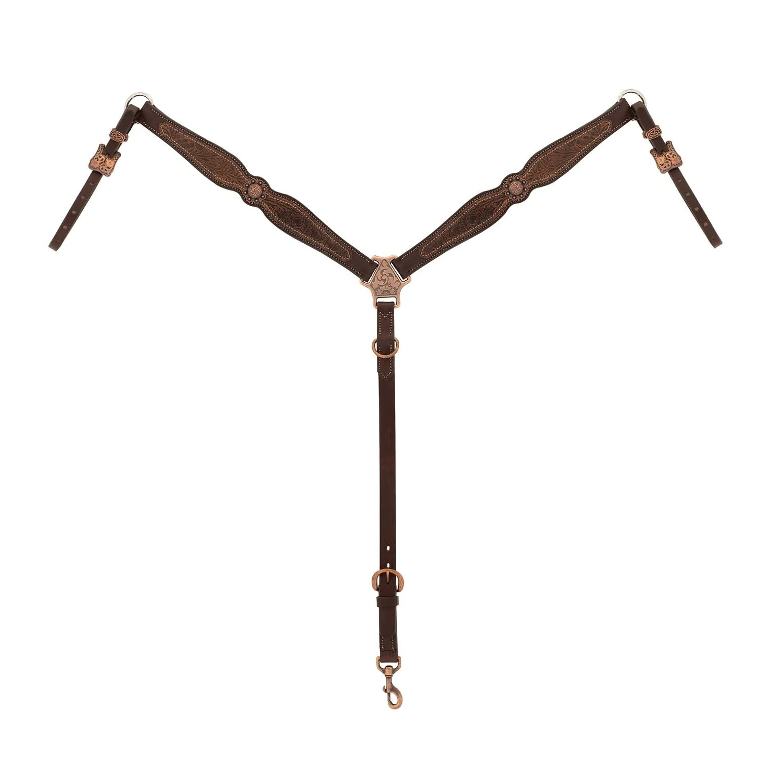 Weaver Western Floral Scalloped Leather Breast Collar for Horses