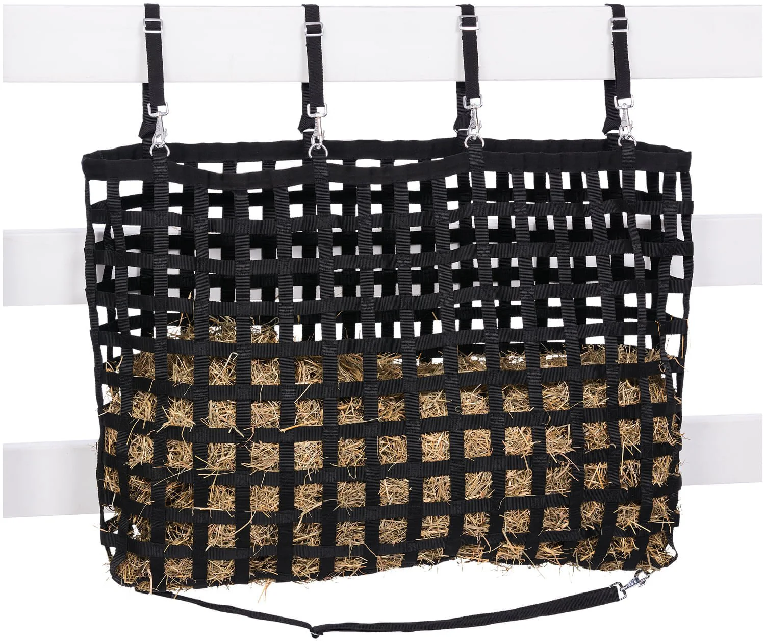 Web Slow-Feed Fence-Line Hay Feeder for Horses - Image 1