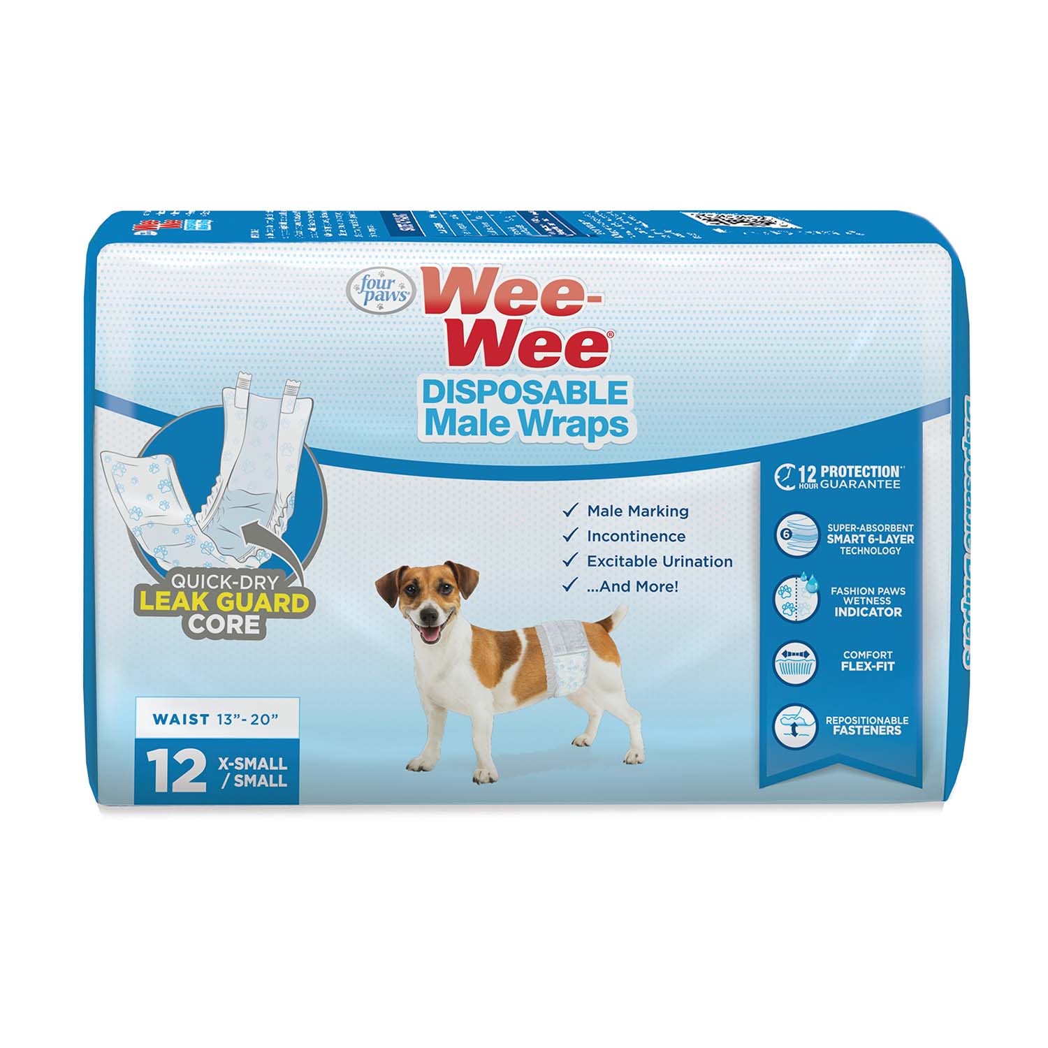 Wee-Wee Disposable Male Dog Wraps - Image 1