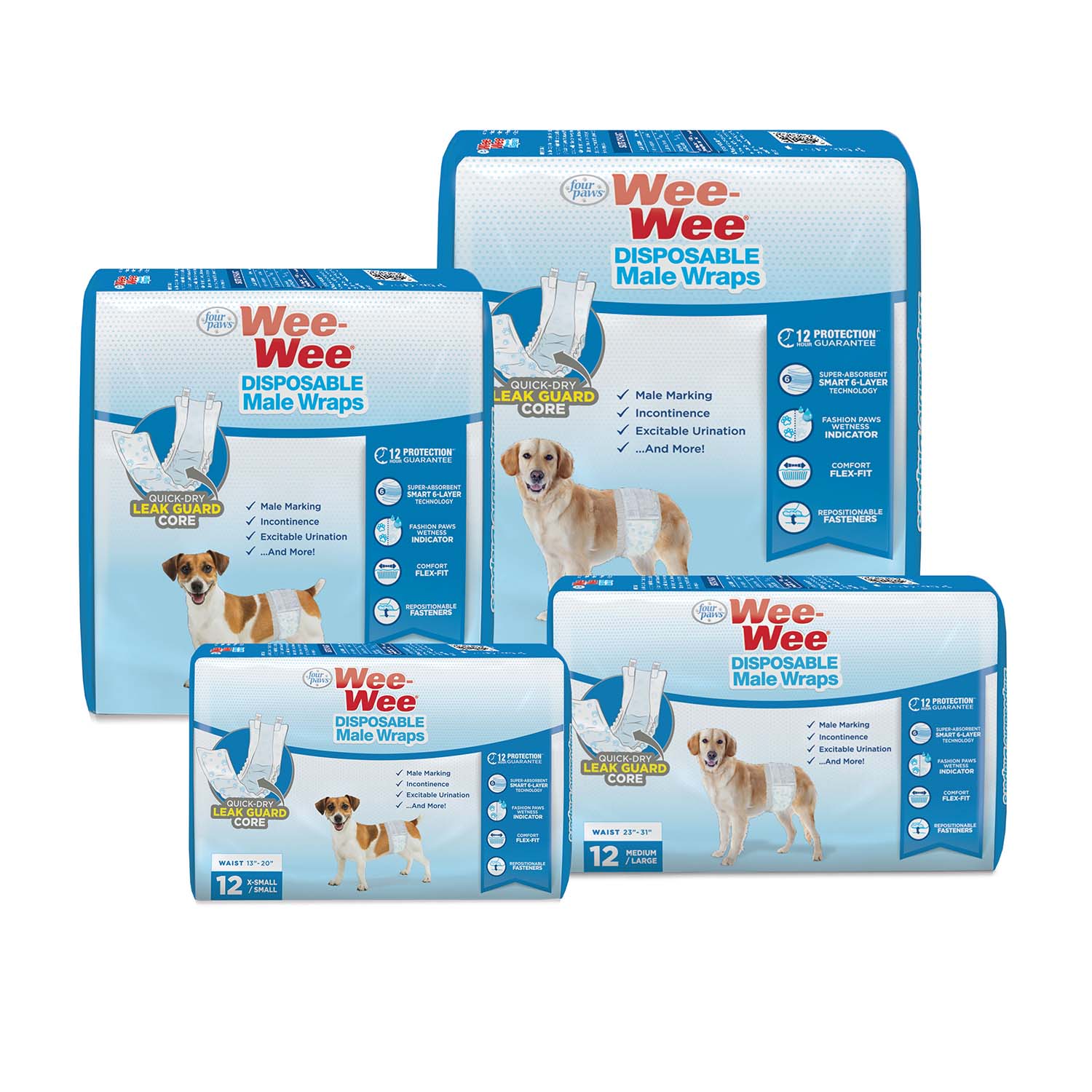 Wee-Wee Disposable Male Dog Wraps - Image 2