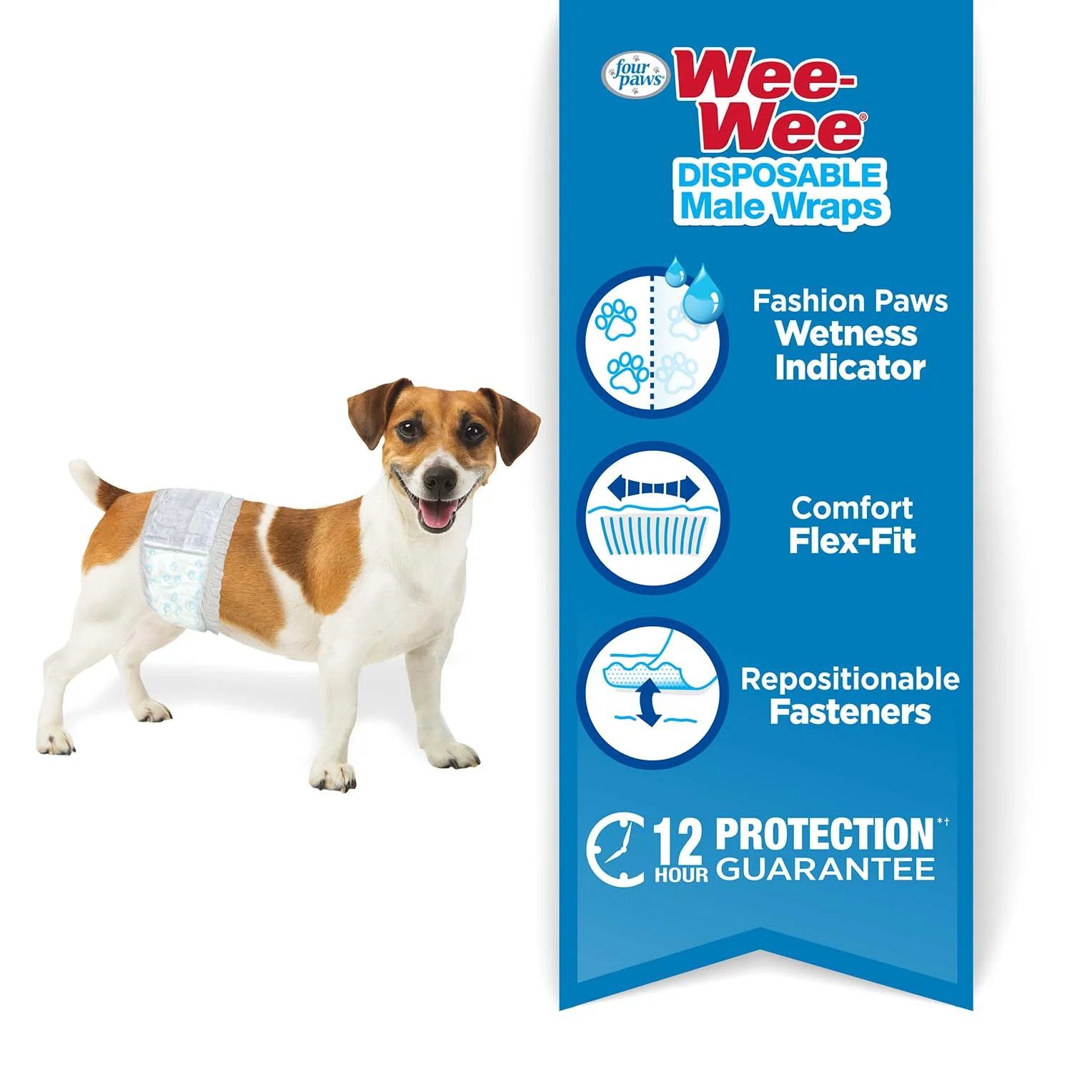 Wee-Wee Disposable Male Dog Wraps - Image 3