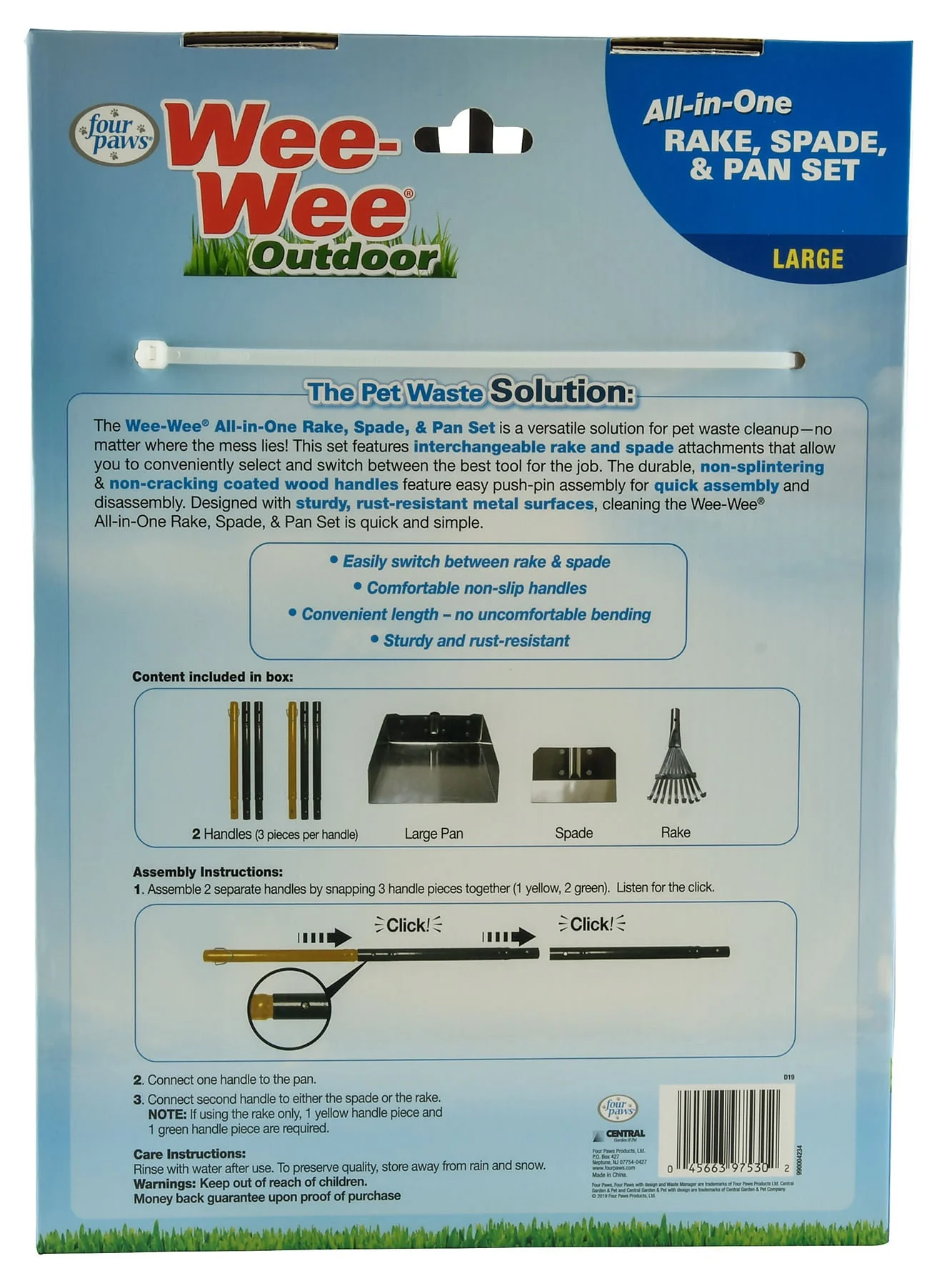Wee-Wee Outdoor All-in-One Rake, Spade, & Pan Set - Image 2