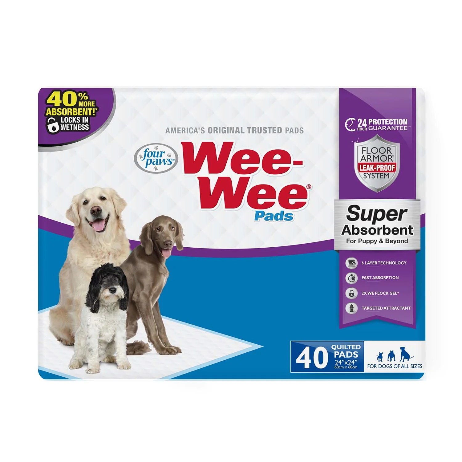 Wee-Wee Super Absorbent Pads for Dogs - Image 1