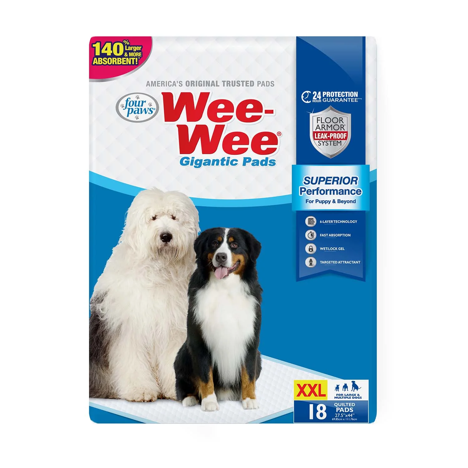 Wee-Wee Superior Performance Gigantic Dog Pee Pads - Image 1