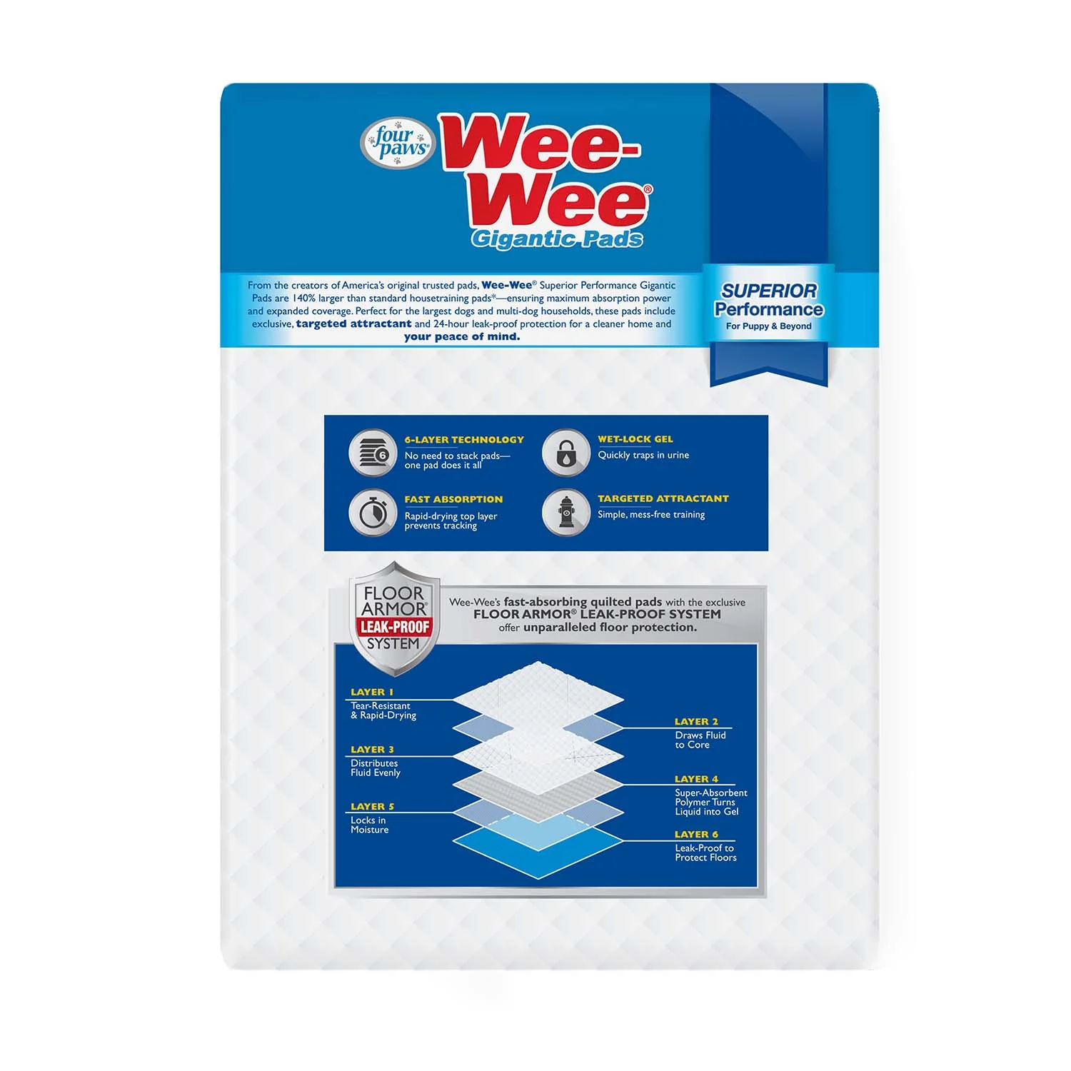 Wee-Wee Superior Performance Gigantic Dog Pee Pads - Image 3