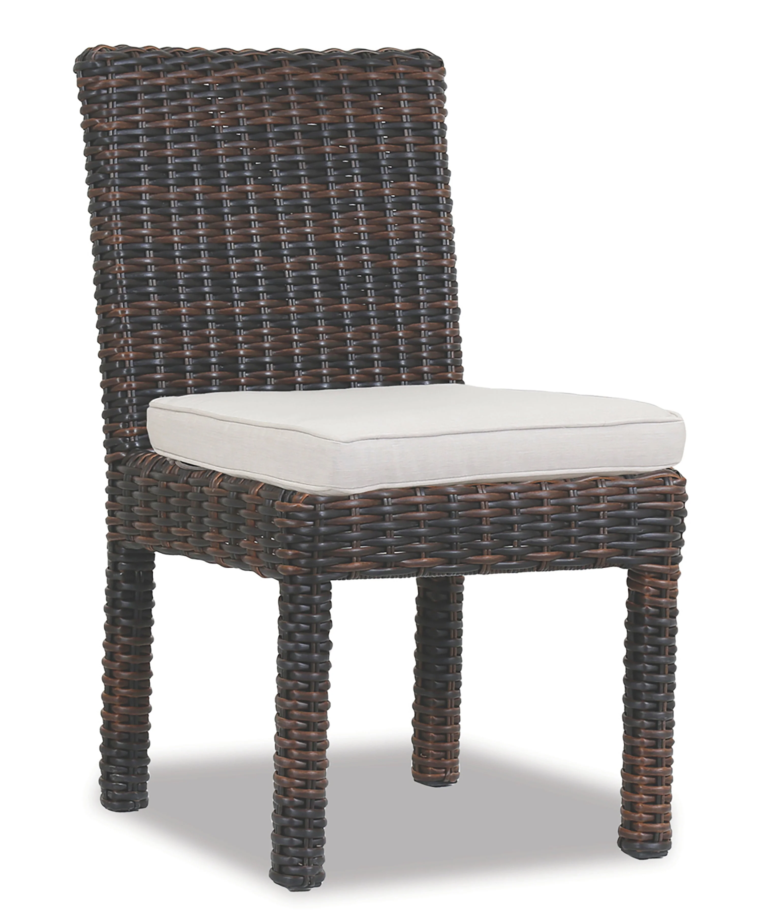 Montecito Armless Dining Chair in Canvas Flax w/ Self Welt