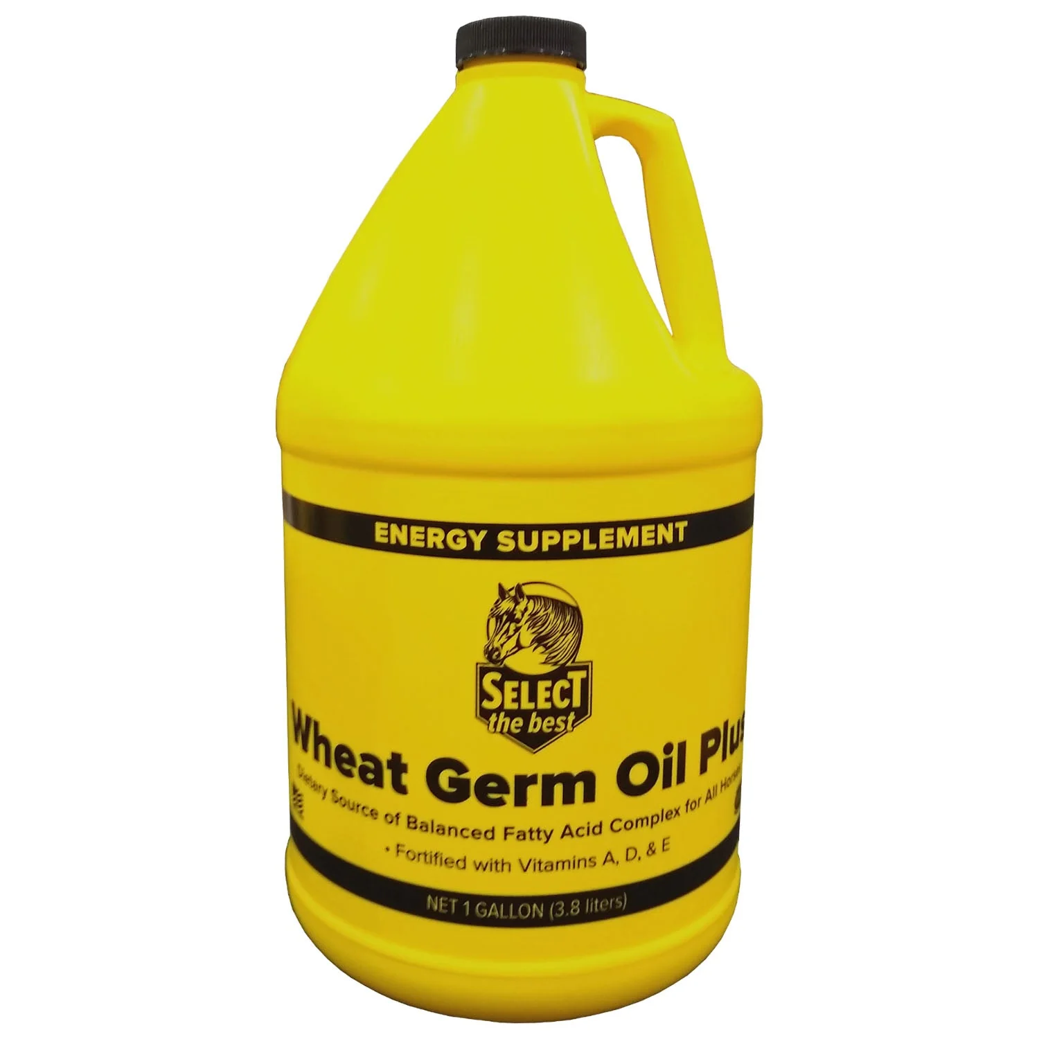 Wheat Germ Oil Plus Horse Fatty Acid Supplement – Omega-3 & Omega-6, Coat & Skin Health, Gallon - Image 1