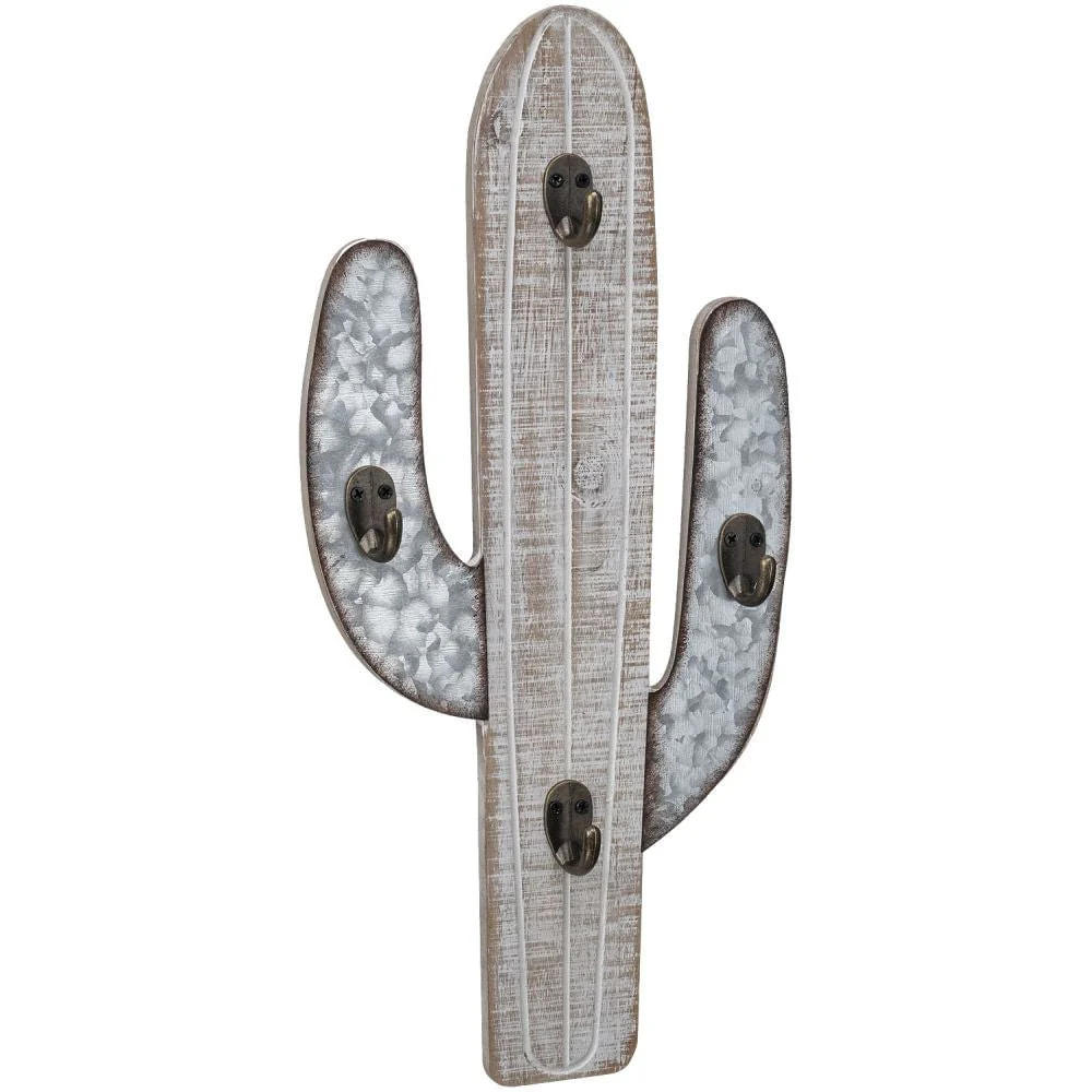 White Wash Cactus Hook, Small - Image 1