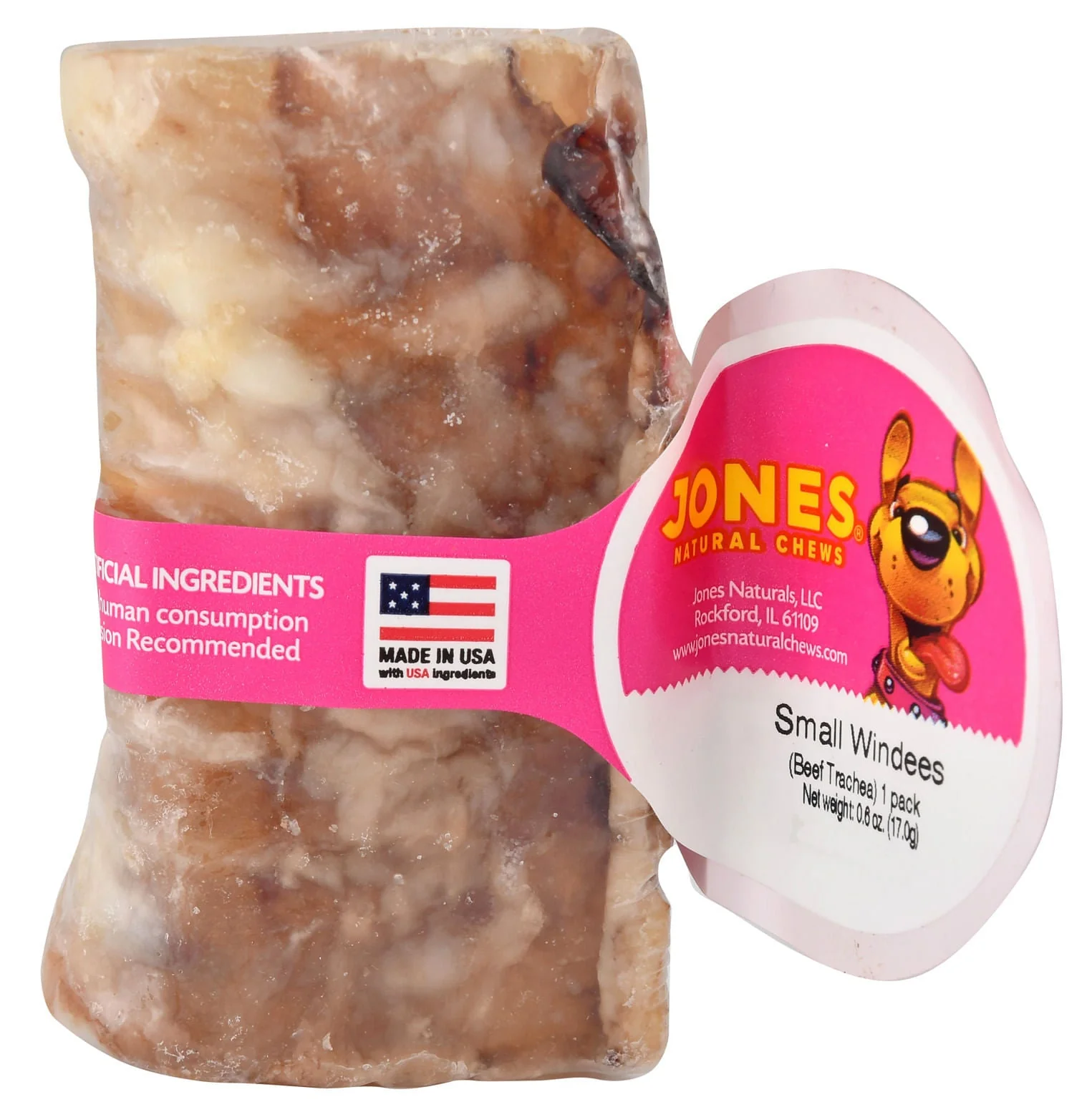 Windee Beef Trachea Dog Chews – Natural Crunchy Treat, Joint Health Support, Made in USA - Image 1