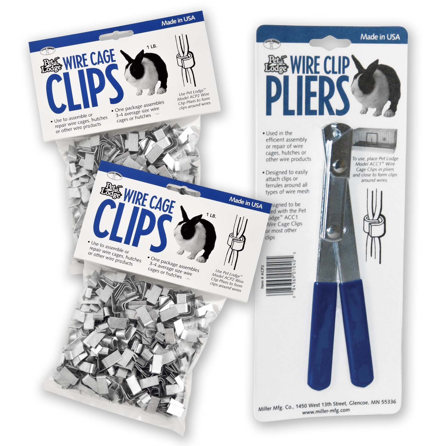 Wire Cage Clips & Pliers Value Pack for Rabbit Hutches & Small Animal Cages - Image 1
