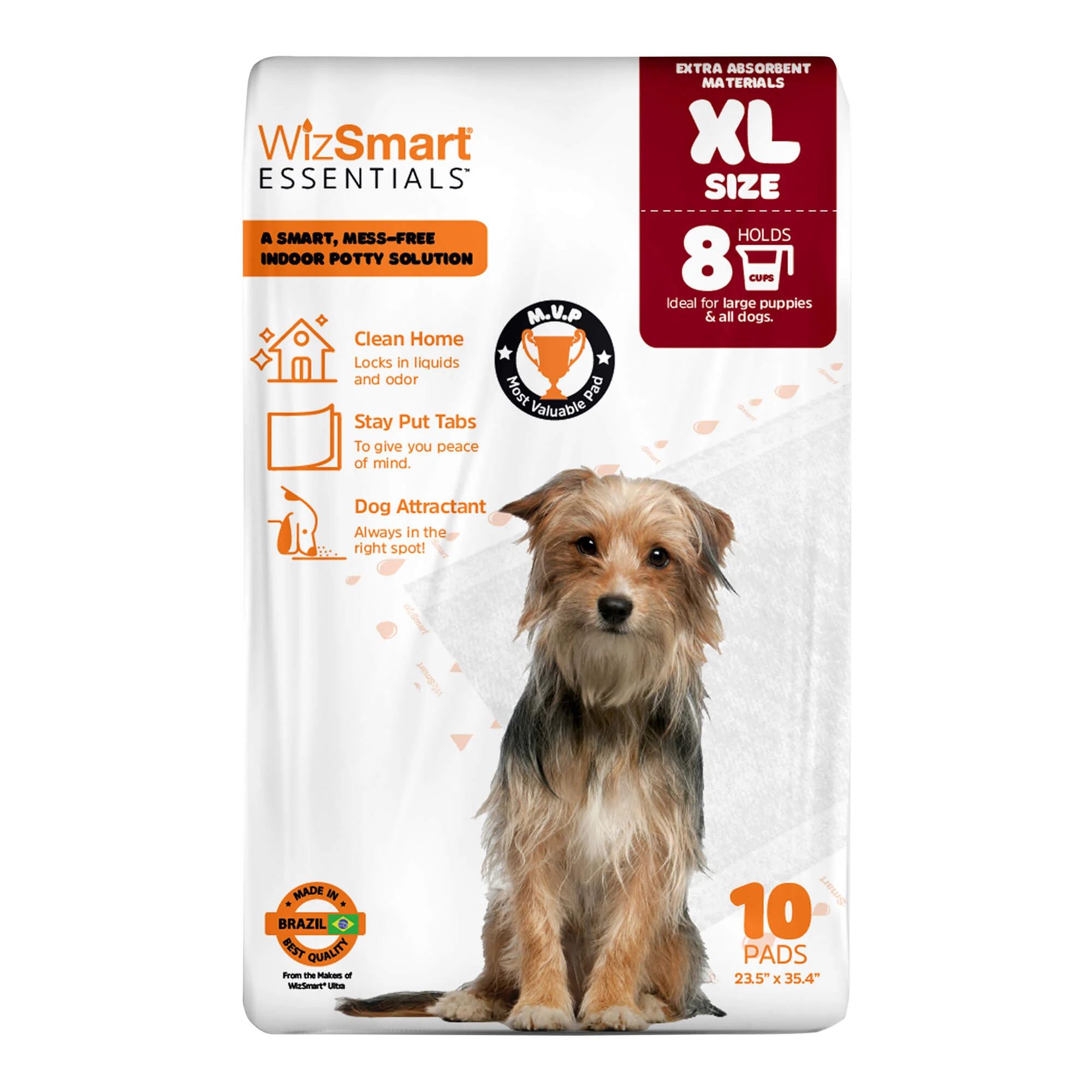 WizSmart Essentials Training Pads with Attractant for Dogs & Puppies, XL - Image 1