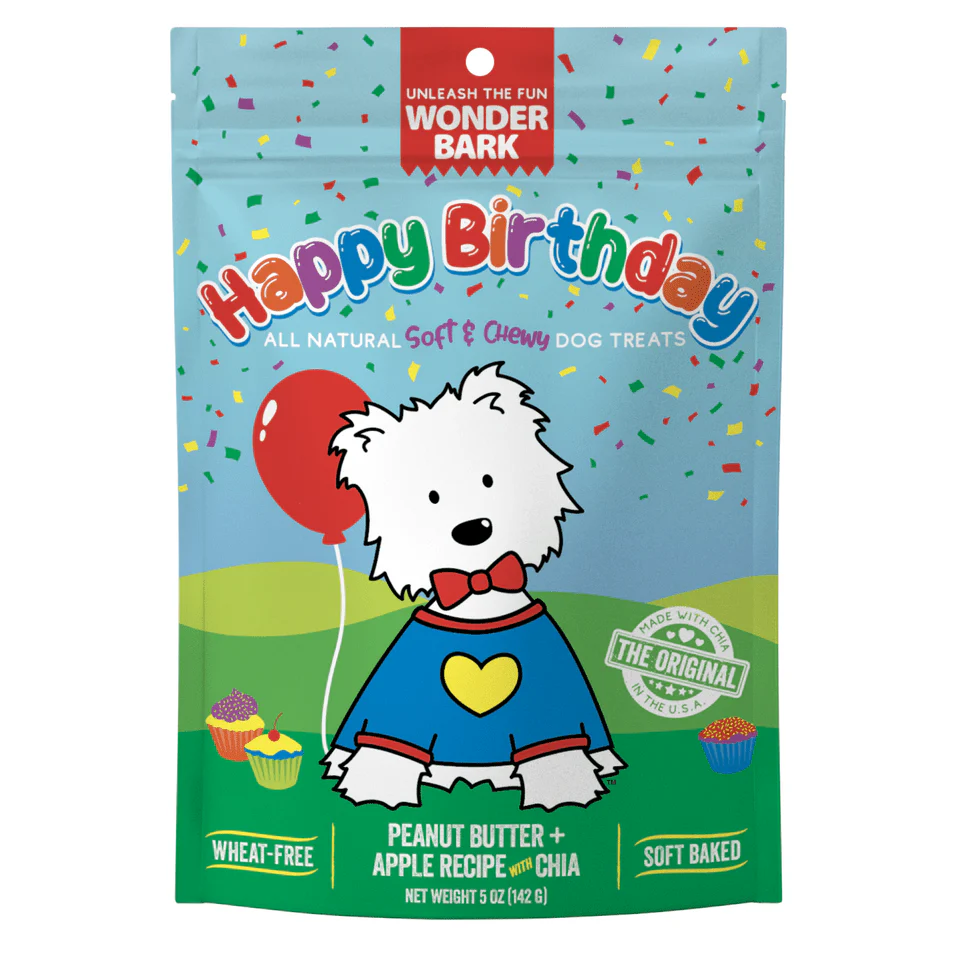 Wonder Bark Everyday Happy Birthday Dog Treats – Soft-Baked, Natural, Grain-Free Treats for Dogs - Image 1