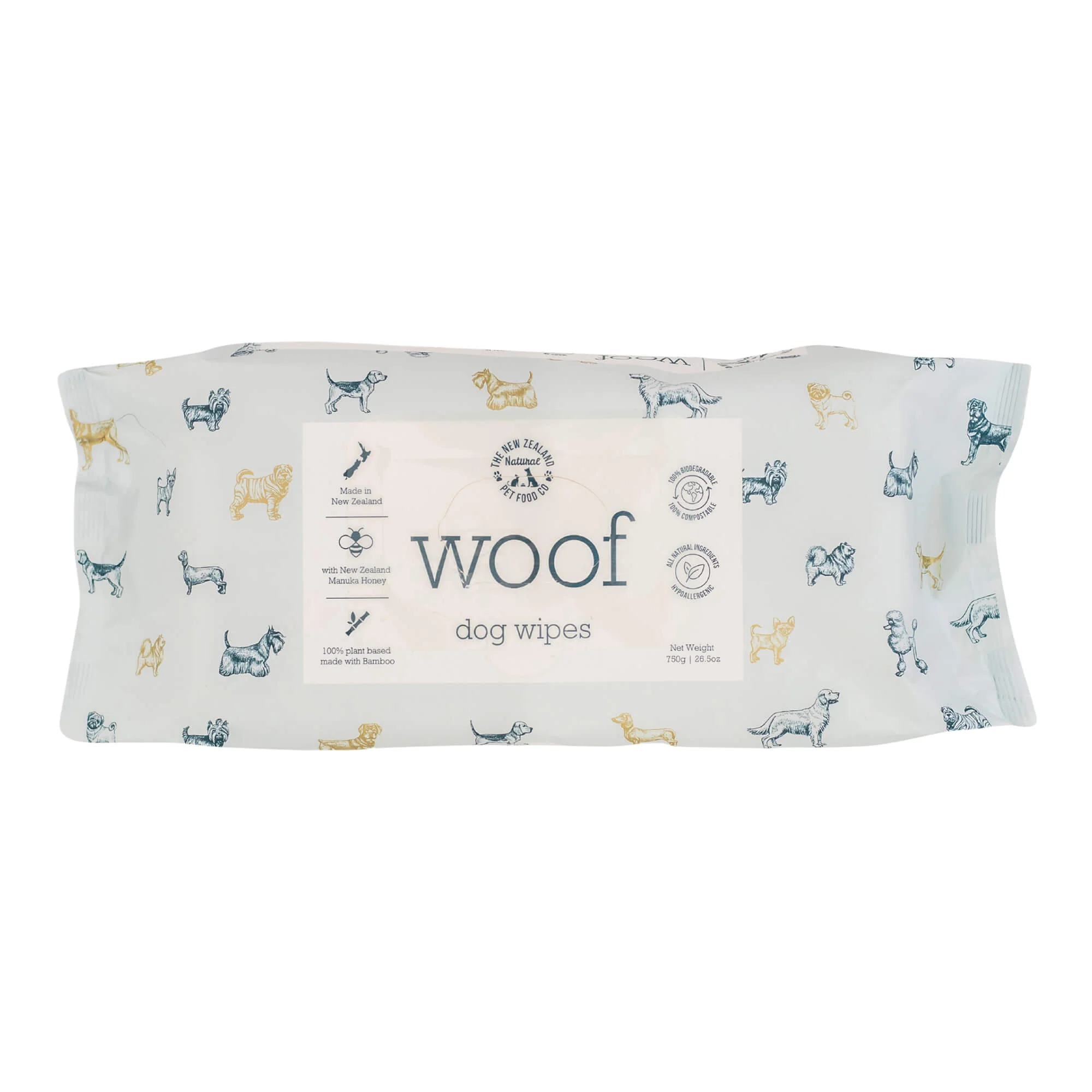 Woof Dog Wipes, Manuka Honey - Image 1