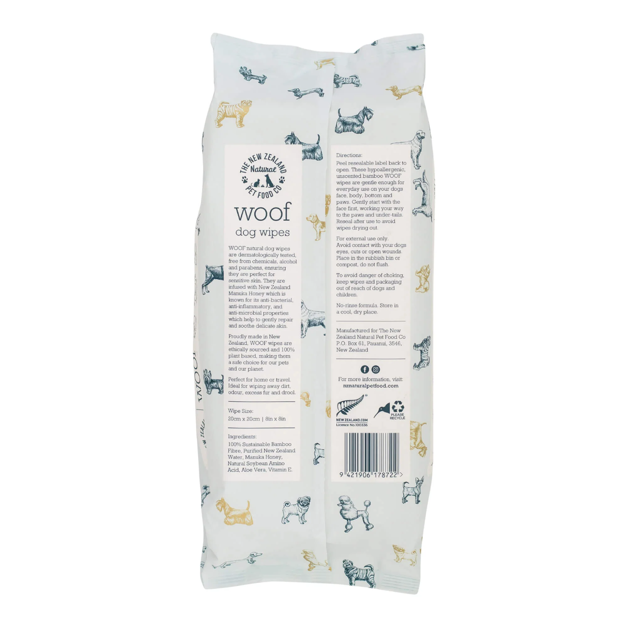 Woof Dog Wipes, Manuka Honey - Image 2
