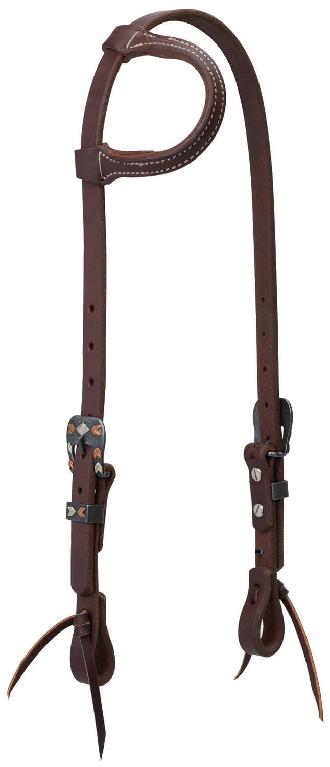 Weaver Working Tack Chevron Designer Hardware Sliding Ear Headstall - Image 1