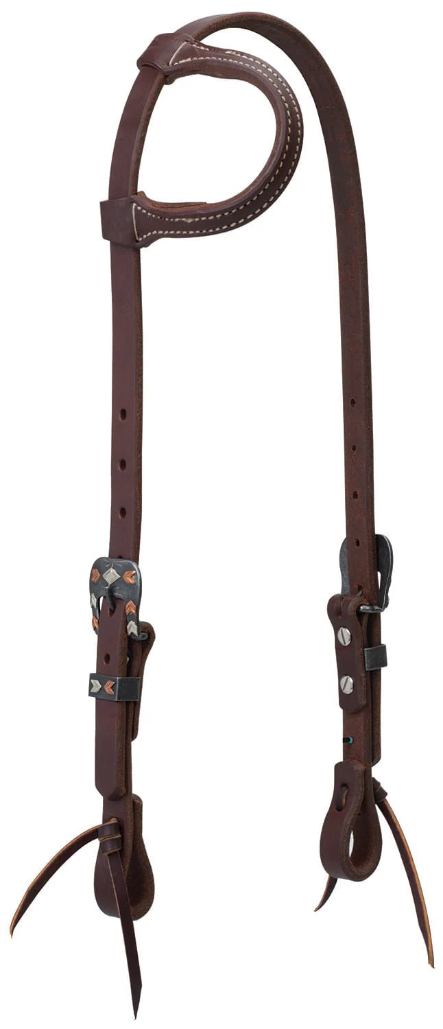 Weaver Working Tack Chevron Designer Hardware Sliding Ear Headstall - Image 2